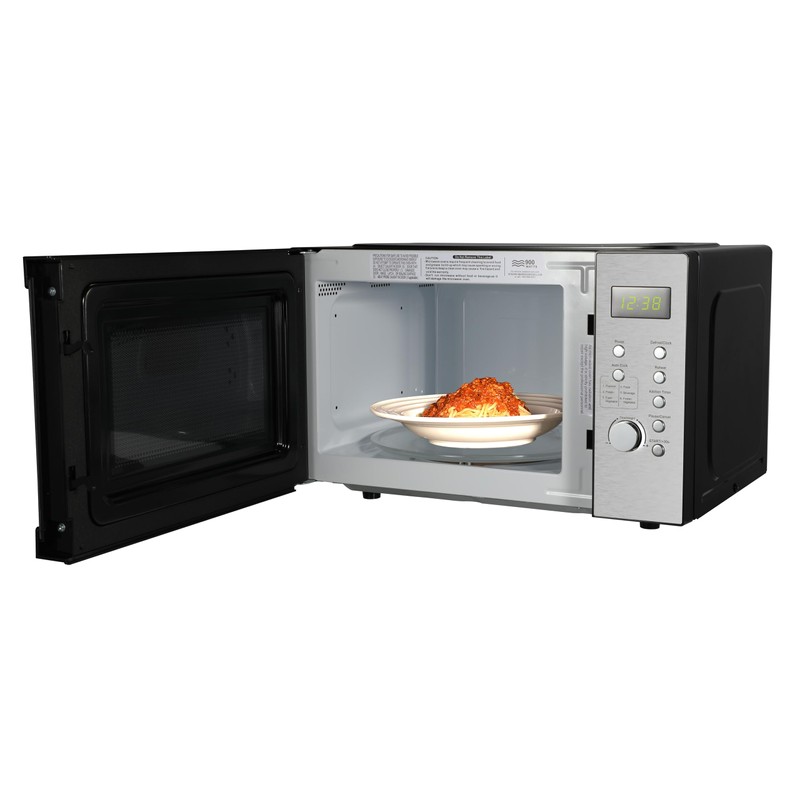 Emerson MW9005SS Compact Countertop Microwave Oven with Button Control, LED