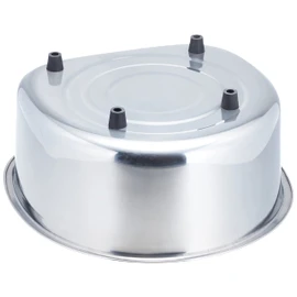 Pearl Metal HB-4146 D-Shaped Washtub, 11.8 inches (30 cm), Stainless Steel, Rubber Feet Included, At Aqua