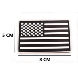 USA Flag PVC Rubber Patches Velcro 3D Badge with Velcro for Backpacks Bags Uniform Military German Army American Flag Mil-Tec Patch US Army Flag Morale Emblem Velcro Badge 8 x 5 cm