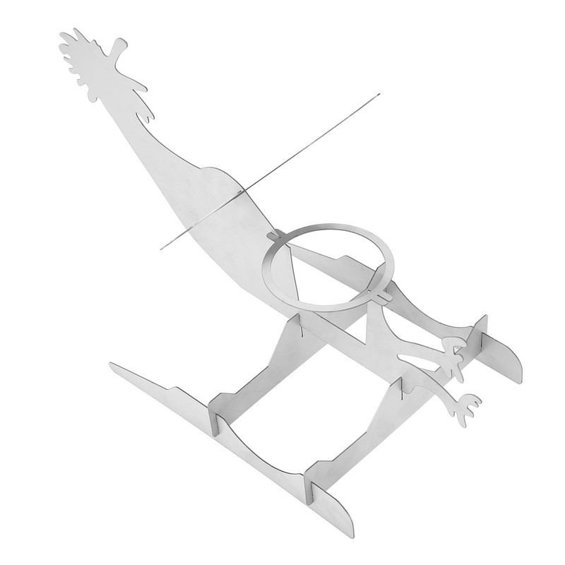 Stainless Steel Chicken Stand Removable Portable MotorcycleShape BBQ Roaster Stand