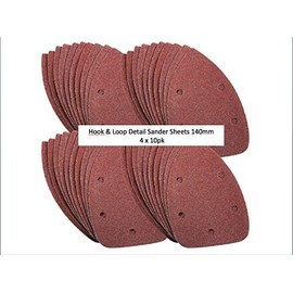 40 x Mixed Grit (60,80,120 + 240 Grit) Mouse Sanding Sheets to Fit Black and Decker Detail Palm Sander Grades