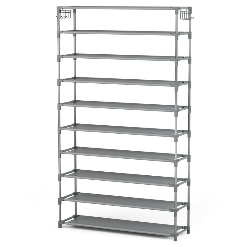 LANTEFUL 10 Tiers Shoe Rack 50 Pairs Large Capacity Tall