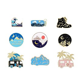 GYAYU Outdoors Enamel Pins for Backpacks - Enamel Pins Set,Cute Pins for Jackets Enamel Pin Set for Bookbags Lapel Pin, enamel