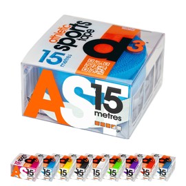 d3 AST Athletic Sports Tape Dual Roll Electric Blue/White 12.5mm + 25mm x 15m (1 Pack) Hand Tearable Zinc Oxide Joint Support Finger Thumb Wrist Strapping Jiu Jitsu Climbing Rowing BJJ