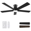 Autoday Ceiling Fans with Lights, 52 Inch Low Profile Ceiling