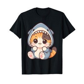 Kawaii Cute Kitten Shark Costume Kitty My Cat is a Shark T-Shirt