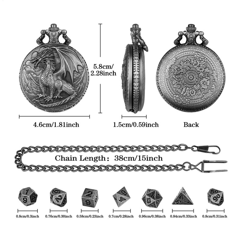 Dragon Pocket Watch Shell Case | Dragon Pattern Case Role