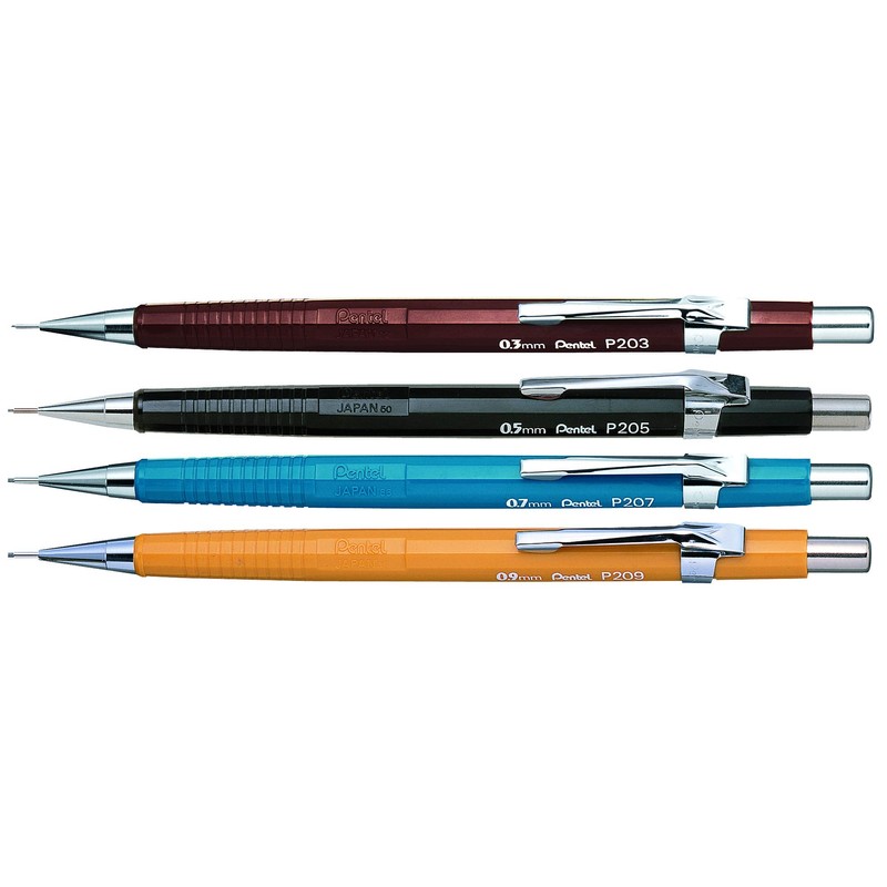 Pentel P200 Series Mechanical Pencil 0.9mm Yellow Barrel + Super