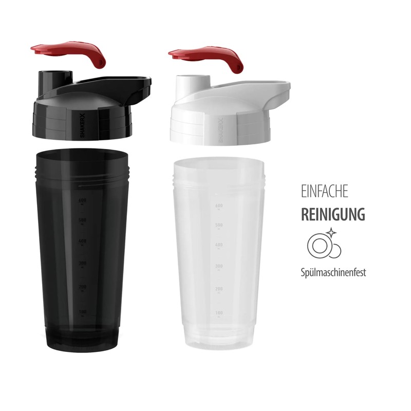 Activlab Shaker PRO 700 ml Black-Red, Professioneller Shaker für Proteinshakes,