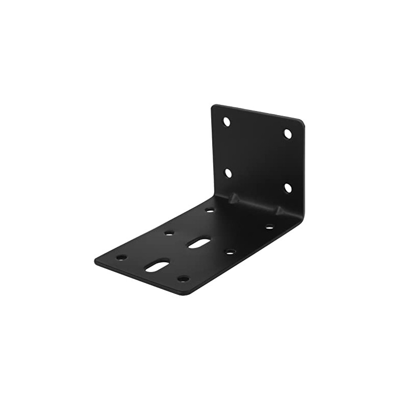 10 Pcs 4" Black Steel L Right Angle Bracket, Corner