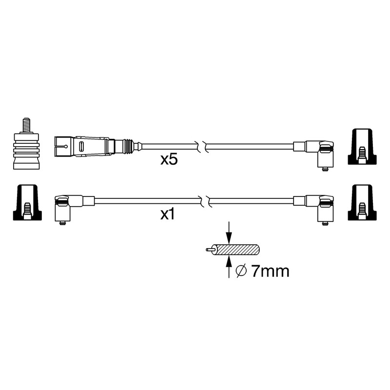 Bosch Automotive 0986356340 Ignition Wire Set