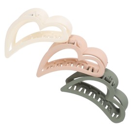 HONMEET Heart Hair Claw Clip Set 3pcs Large Hair Clips for Women Back Hair Clamp Holder Hair Accessory Set