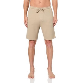 BOSS Men's Soft Ribbed Sweat Shorts, Dessert Beige, Small