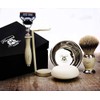 5 Piece Shaving Set - With Silver Tip Badger Brush