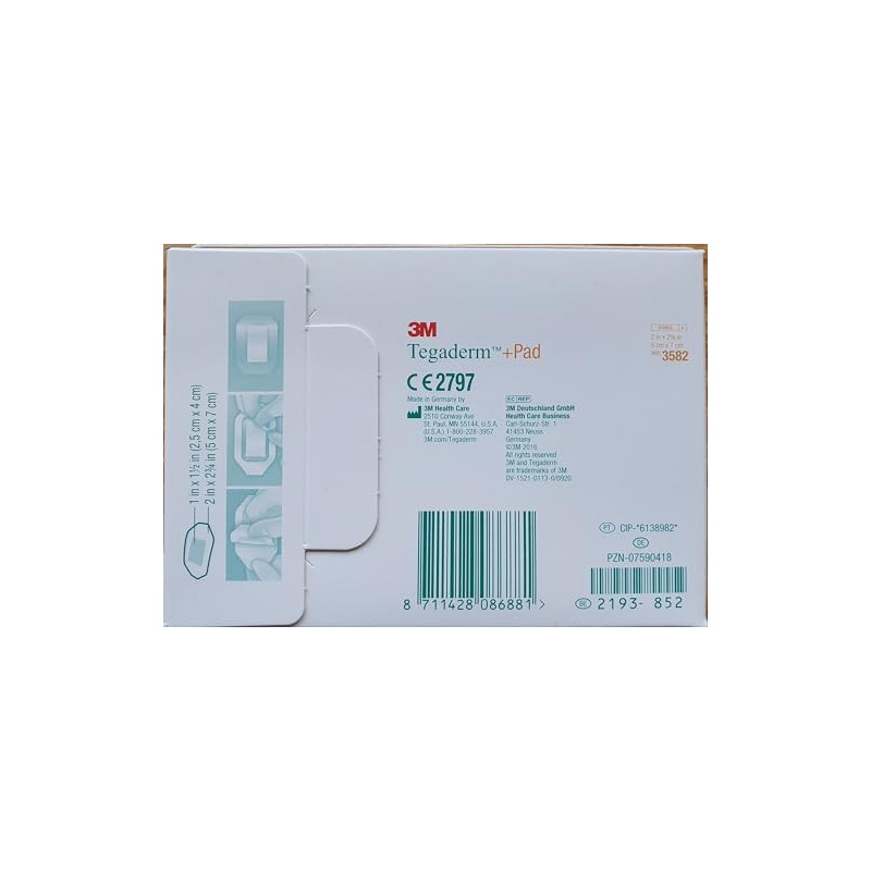3M Tegaderm Tegaderm 3582 Bandages, Pad 3M, 5 cm x