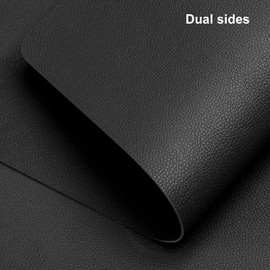 Myir JUN Table Runner, Modern Table Runner, Washable Table Runner, Outdoor Double-Sided Leather Table Runner, Waterproof, Non-Slip and Can Be Used for Decoration, 30 x 183 cm (Black)