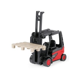 DCD Linde E35 Forklift Truck Red with Black Top with Pallet Accessory Diecast Model by Siku
