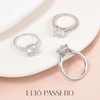 Elio Passero 2CT Moissanite Engagement Rings for Women,Women's Solitaire Engagement