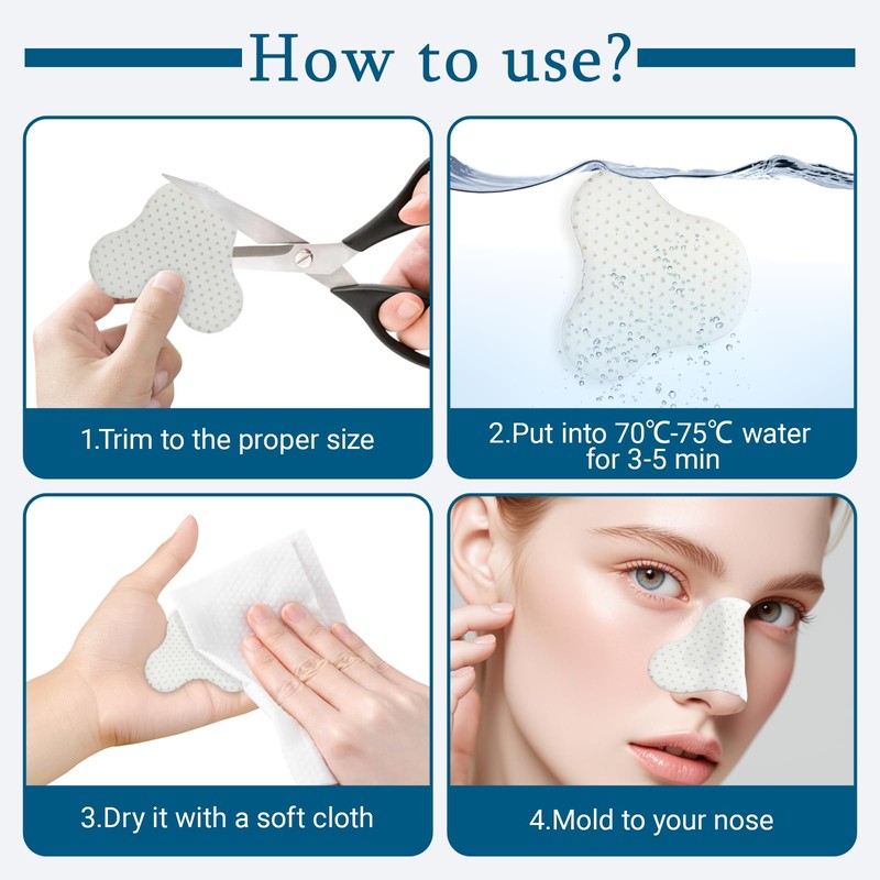 5 Pcs Thermoplastic External Nasal Splints - 2.7" x 3.1"