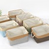 Pack of 1 Linen Storage Basket, Double Colour Matching Storage