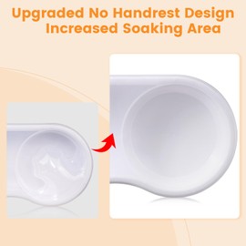 Quaferen Dual Nail Soaking Bowl: 3nd Generation 2-in-1 Manicure Bowl Acetone Proof for Women, Time-Saving Soak Off Gel Nail Polish Dip Powder Acrylic Removal Kit for Salon Home (Normal Size,White)