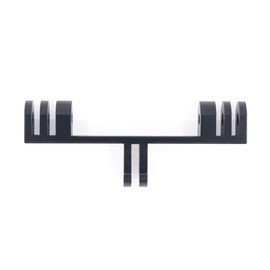 Aluminum Dual Camera Mount Adapter - Compatible with GoPro Hero 12/11/10/9/8/7/6/5/4 DJI Osmo Action and Other Action Camera