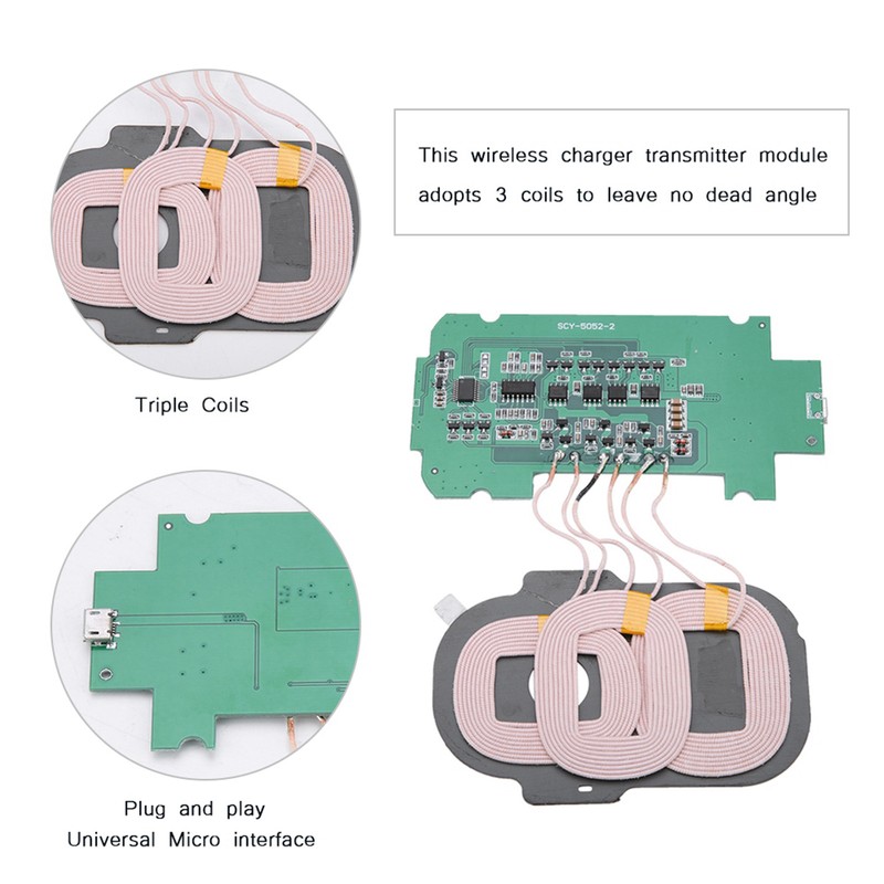 Wireless Circuit Board Coil DIY 3 Coils Transmitter Module Wireless