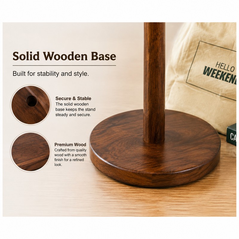 Wood Hat Display Stand for Storage – Rustic Multi-Use Holder