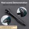 BOXOB 2-in-1 Ratchet Drill Chuck Key Wrench, Dual-Head Drill Chuck