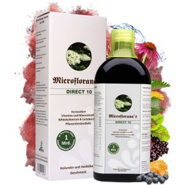 MICROFLORANA® -F Direct - Liquid Probiotics - 3 billion vibrant colony forming units - incl. dosing aid - Vitamins - Ready-to-drink and gentle version - Intestinal restoration - Since 1980-500 ml