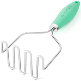 Rainspire Potato Masher Stainless Steel, Mashed Potato Masher Kitchen Tool, Durable Mash Potatoes Masher, Soft Non-slip Handle, Kitchen Utensils, Kitchen Gadgets (Mint Green)