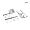 Silver Tone Stainless Steel Gate Door Flag Hinges 2.6 inches