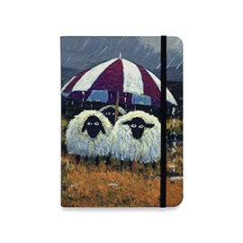 "Wish Ewe were Here" Flexible Pocket Notebook by Thomas Joseph - Sheep Under Umbrella
