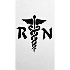 Chase Grace Studio Nurse Nursing RN Star Of Life Vinyl Decal Sticker|BLACK|Cars Trucks Vans SUV Laptops Wall Art|5.5" X 5.25"|CGS550