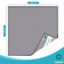 UAFAP 12 Pcs New Upgrade 3-Layer Non Scratch Wire Dishcloth,Cleans Fast Without Scratching, Stands Up to Stuck-on Grime, Multi-Surface Safe, Cleaning Power for Everyday Jobs 7.87“ x 7.87”