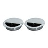 2 Pieces Recessed Door Handles with Fixing Screws Stainless Steel