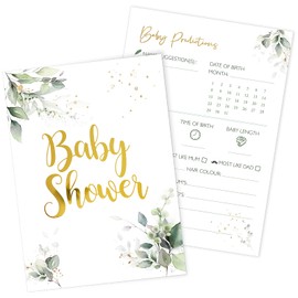 20 pcs Baby Prediction Cards Baby Shower Party Gifts Cards Baby Shower Advice for New Parents Cards Gender Reveal Baby Shower Game Party Decorations