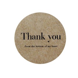 BAY LETTERPRESS Thank You Stickers, 51 Sheets, Wrapping, Diameter 1.2 inches (31 mm), Craft