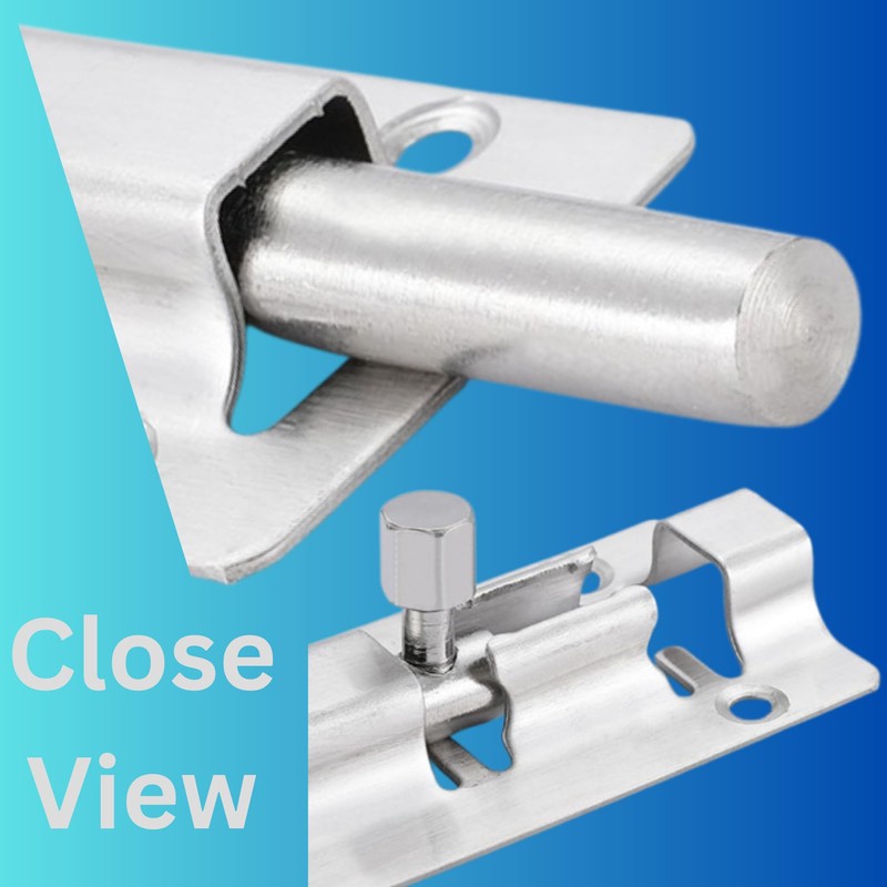 2 Pack 3" Chrome Slide Door Bolts, Stainless Steel Barrel