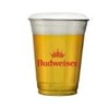 Budweiser Plastic Beer Cups, 16 oz, Clear - Sleeve of 50