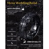 Jstyle Tungsten Ring for Men 8MM Black Wedding Band Fit