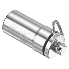 PATIKIL Portable Dart Accessories Storage Box Aluminum Dart Soft Tip Storage Case Holder with Key Ring Dart Flight Protector O Ring Silver Tone, Modern