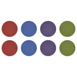 OXO Good Grips Coasters, Red, Purple, Green and Blue, Set of 8,Colors,