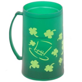 Chef Craft Select St. Patrick's Day Freezer Mug, 16 Ounce Capacity, Green