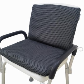 REEZEIVI Shower Seat Cushion with Backrest Cushion,Soft 4D Mesh Shower Chair mat with Non-Slip Design,Quick Drying and Washable Shower Chair pad, Design for Elderly, Senior, Handicap,Disabled