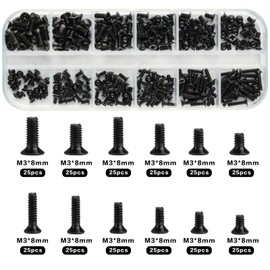Pack of 300 M2 M2.5 M3 Screws Set, PC Screws Set, Laptop Screws Assorted Set, Mini Screws Set, Computer Screws, Universal Phillips Screws, HDD M.2 SSD Computer Repair Screws