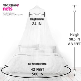 Mosquito Net Bed Canopy for Girls,King Canopy Bed Curtains Queen Size from Ceiling,Dome Mosquito Netting Bed Tent Twin Girls Canopy Bed Decor for Baby Crib,Kid Bed and Adult Beds (Black)
