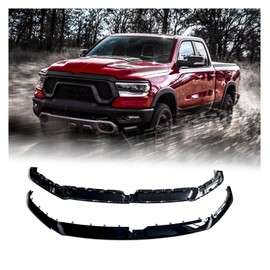 WANGDUOYU Stainless Steel Style Upper Replacement Grille Trim Molding Compatible with 2019-2021 Ram 1500， Chrome Upper Trim Molding (Upper Trim Molding（Black）)