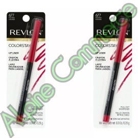 Revlon *2-Pack* Revlon ColorStay Lip Liner 677 Fuchsia Crayon With Pull-Out Sharpener