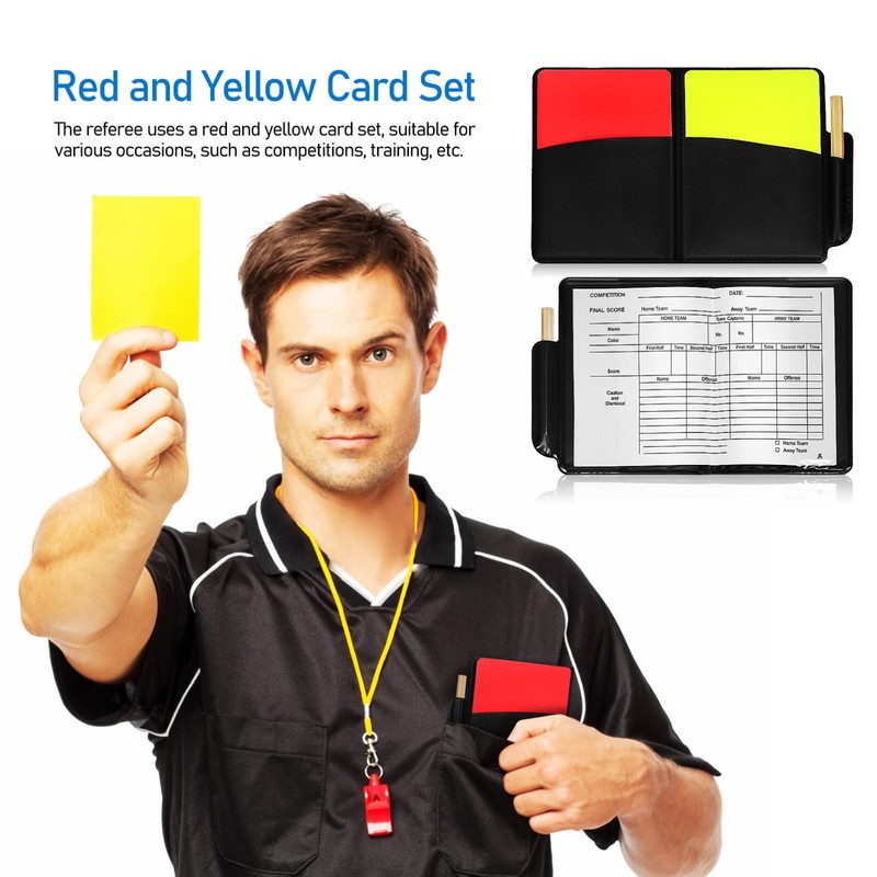 Toyvian Soccer Referee Card Sets: 2 Packs Red and Yellow